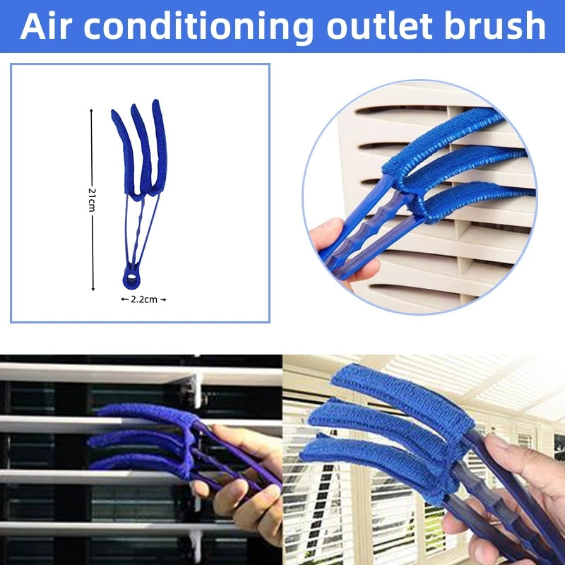Five graduated detail brushes with black handles and red collars for car vent and trim cleaning