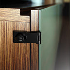 Close-up view of digital display and zinc alloy construction with emergency key
