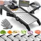 Mandoline Slicer with Cut-Resistant Gloves close-up detail of feature
