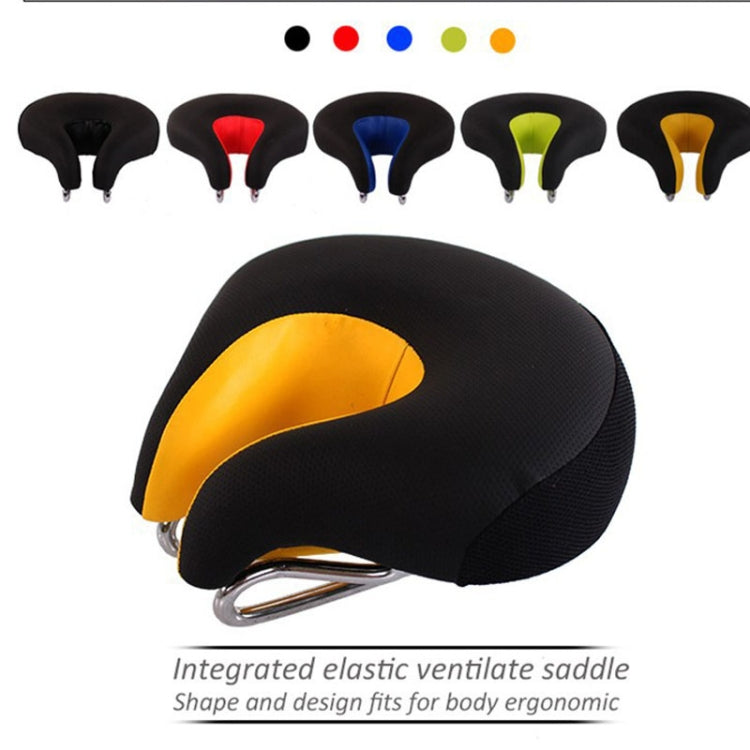 Close-up perforated PU surface and breathable mesh panels bicycle saddle detail