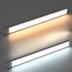 Motion sensor LED light automatically illuminated in modern Australian home hallway