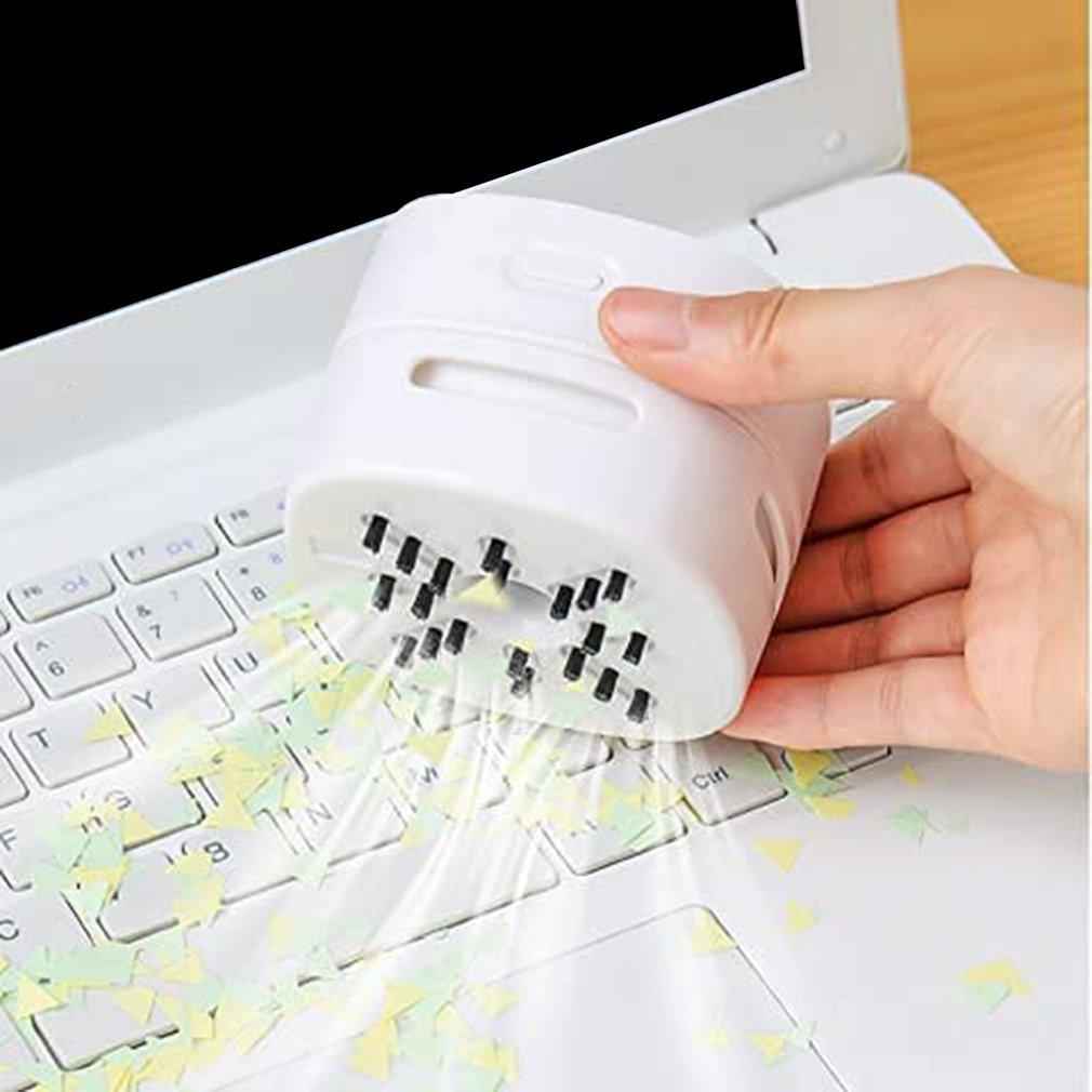 Mini Desktop Vacuum — Cordless Crumb Cleaner in use at home