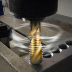 6-Piece Spiral Tap Set — HSS with Titanium Coating in use at home