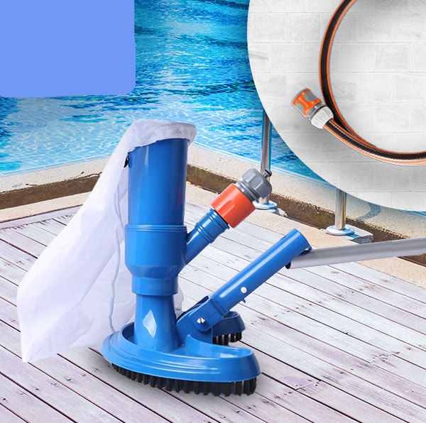 Manual Pool Vacuum Cleaner — AquaSweep System in use at home