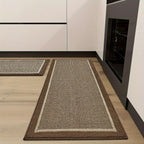 Kitchen Runner Mat — Non-Slip with Border Design in use at home