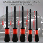 Three wire brushes with mixed bristle types for wheel and tyre cleaning in car detailing kit