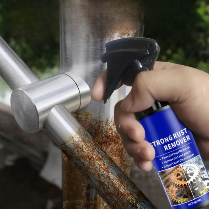 Rust Remover Spray 100ml — No Scrubbing Required side angle showing dimensions