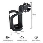 Bottle Cage with Clamp Mount — No Drill, 1.9–4.2 cm side angle showing dimensions