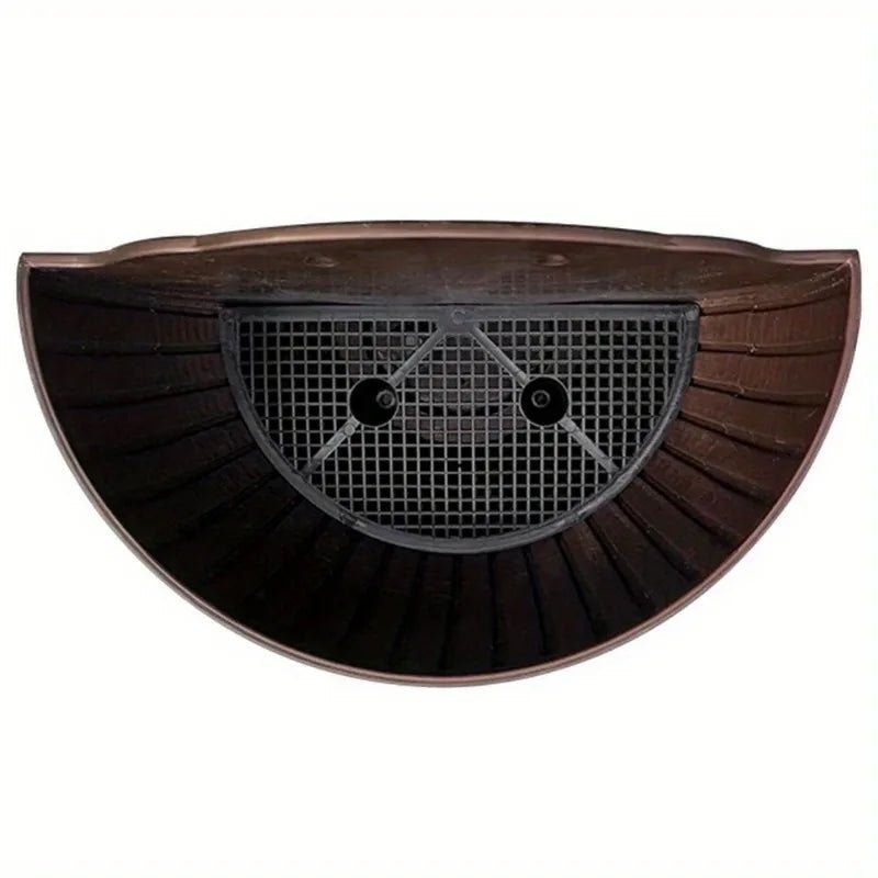 Wall-Mount Plant Pot — Rattan Style Plastic side angle showing dimensions