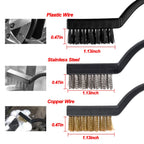 Car Detailing Brush Set — 15-Piece Cleaning Kit side angle showing dimensions