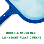 Pool Leaf Skimmer Net — Fine Mesh side angle showing dimensions