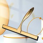 Shower Squeegee Gold — Wall-Mount Hook Included side angle showing dimensions