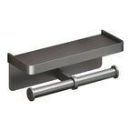 Bathroom wall toilet paper holder installed space-saving wall-mount design tile wall