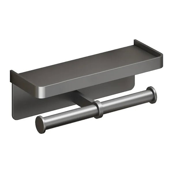 Bathroom wall toilet paper holder installed space-saving wall-mount design tile wall