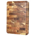 Acacia Wood Cutting Board — 35×25cm End-Grain side angle showing dimensions