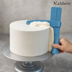 Cake Smoothing Tool — Food-Safe Plastic side angle showing dimensions