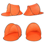 Pop-Up Beach Tent with UV Protection & Carry Bag side angle showing dimensions