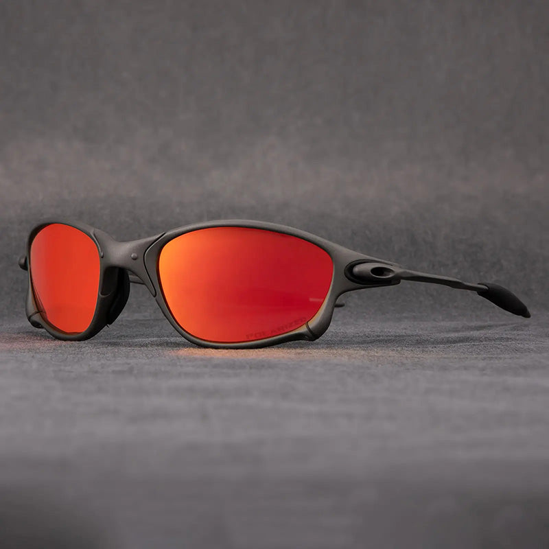 Sports Sunglasses with Polarised Lenses — UV400 side angle showing dimensions