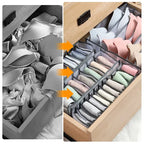 Drawer Organisers for Underwear — 3-Piece Mesh Set side angle showing dimensions