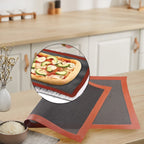 Silicone Baking Mat — Non-Stick Mesh 30×40 cm side angle showing dimensions