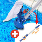 Manual Pool Vacuum Cleaner — AquaSweep System side angle showing dimensions