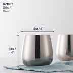 Complete stainless steel tumbler set 4 tumblers 4 straws cleaning brush contents