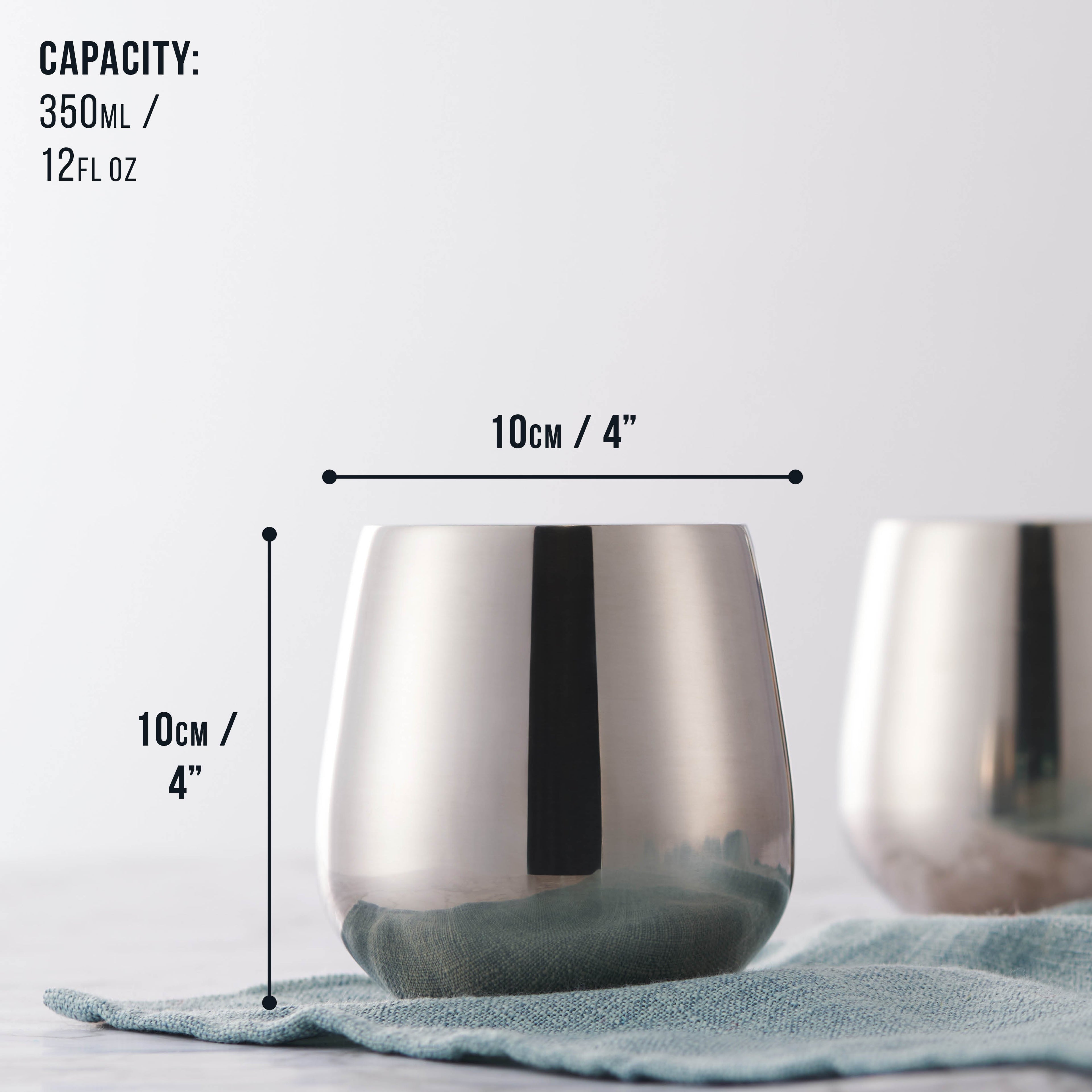 Complete stainless steel tumbler set 4 tumblers 4 straws cleaning brush contents