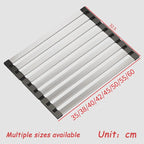 Over-Sink Drain Rack — Stainless Steel 304 side angle showing dimensions