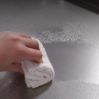 Stainless Steel Cutting Board — Non-Slip Edge side angle showing dimensions