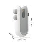 2-in-1 Bag Sealer — USB Rechargeable, Compact side angle showing dimensions