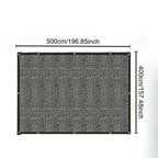 Shade Sail — UV-Block Rectangular Sun Cover side angle showing dimensions