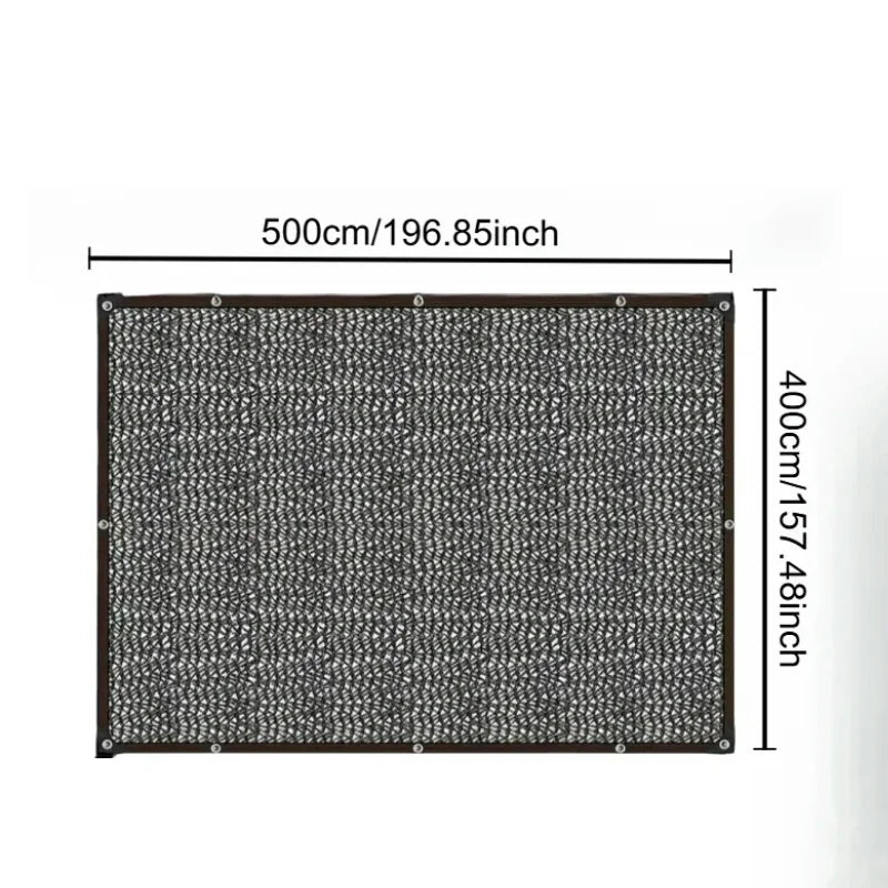 Shade Sail — UV-Block Rectangular Sun Cover side angle showing dimensions