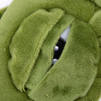 3D Frog Eye Sleep Mask — Novelty Eye Cover side angle showing dimensions