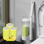 Disposable Toilet Brush — Wall-Mount Caddy mounted in modern interior
