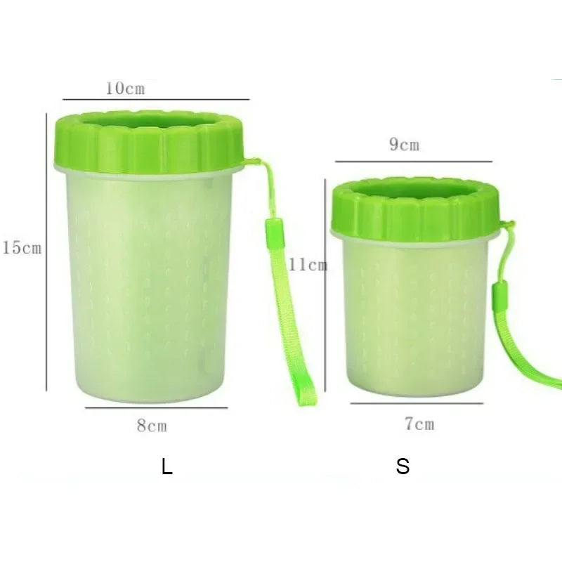 Dog Paw Cleaner Cup — Silicone Bristles mounted in modern interior