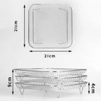 Stackable Air Fryer Baskets — 3-Pack with Tongs mounted in modern interior