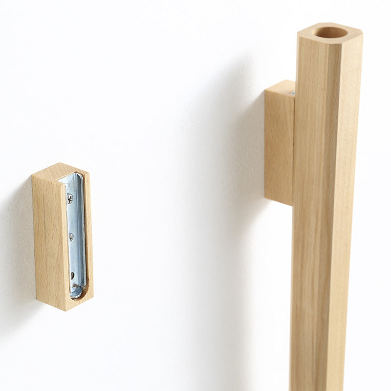 Wall Vase Set — Walnut & Beech Wood, Set of 2 mounted in modern interior