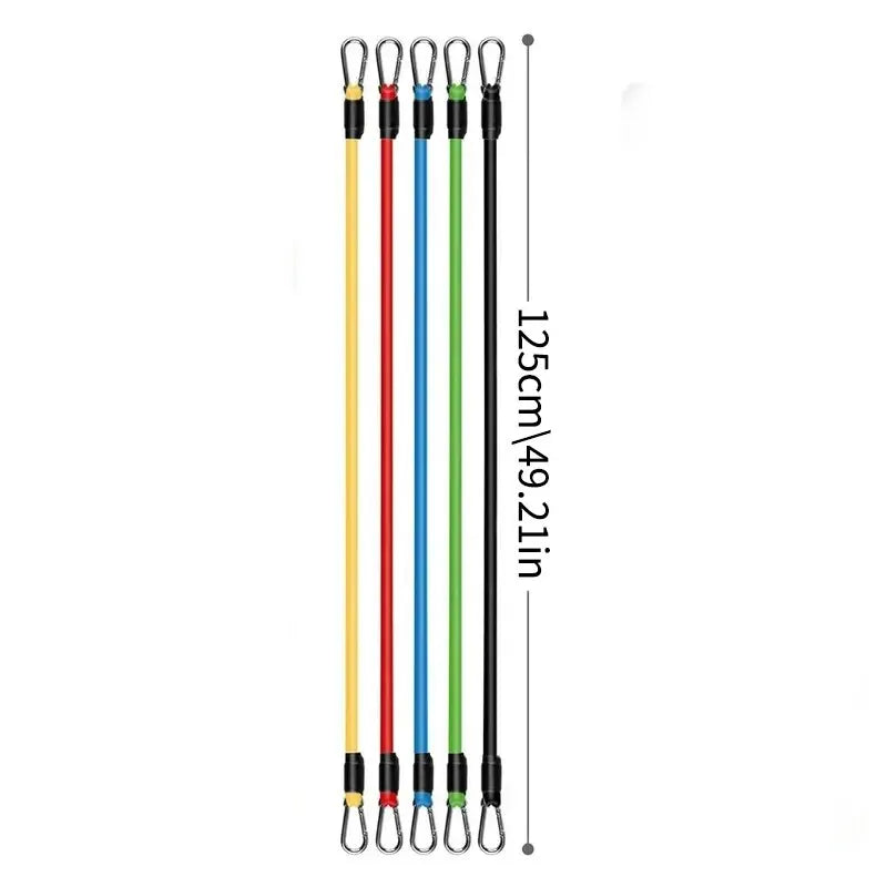 Resistance Band Set — 11-Piece with Handles mounted in modern interior