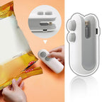 2-in-1 Bag Sealer — USB Rechargeable, Compact mounted in modern interior