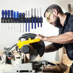Wall-Mount Tool Holder — 14-Slot Metal Rack mounted in modern interior