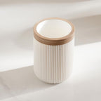 3-Piece Bathroom Set with Wooden Accents mounted in modern interior