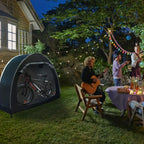 Outdoor Bike Storage Tent — Waterproof Polyester mounted in modern interior