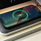 Bedside Lamp with Wireless Charger & Alarm Clock mounted in modern interior