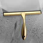 Shower Squeegee Gold — Wall-Mount Hook Included mounted in modern interior