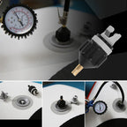 SUP pump adapter kit assembled and ready for use showing clip-lock and screw-collar attachment points