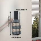 Wall Towel Rack — Metal Black 40-50cm mounted in modern interior