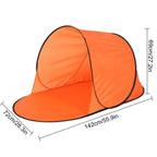 Pop-Up Beach Tent with UV Protection & Carry Bag mounted in modern interior