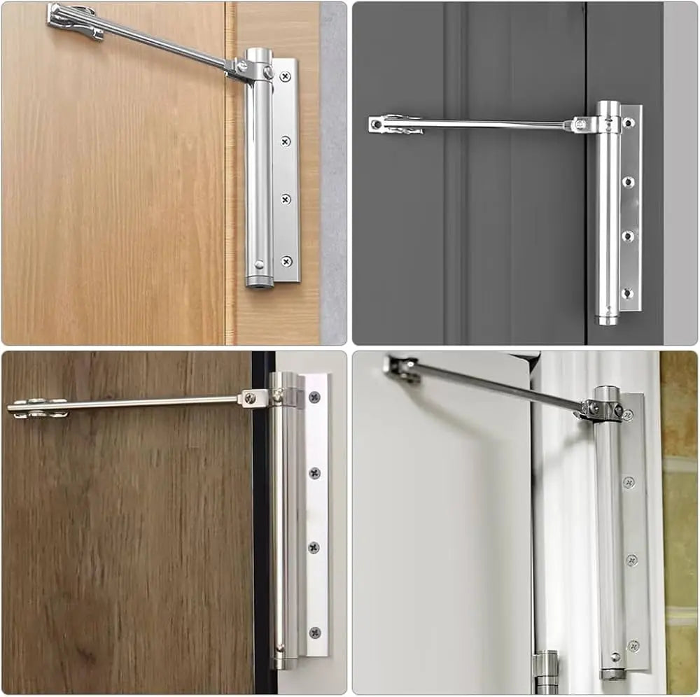 Automatic Door Closer — Stainless Steel Mechanism styled with home decor