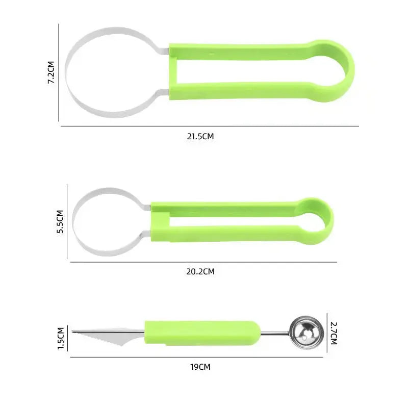 3-in-1 Fruit Cutter — Melon Baller & Core Remover styled with home decor