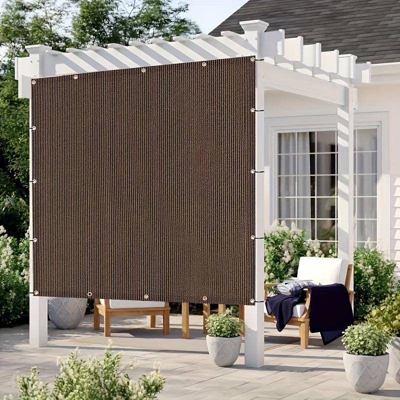 Shade Sail — Brown PE Mesh 2x3m to 3x4m styled with home decor